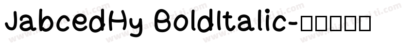 JabcedHy BoldItalic字体转换